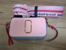 Marc Jacobs Snapshot Light Pink Blue Red Multicolor Crossbody Shoulder Bag