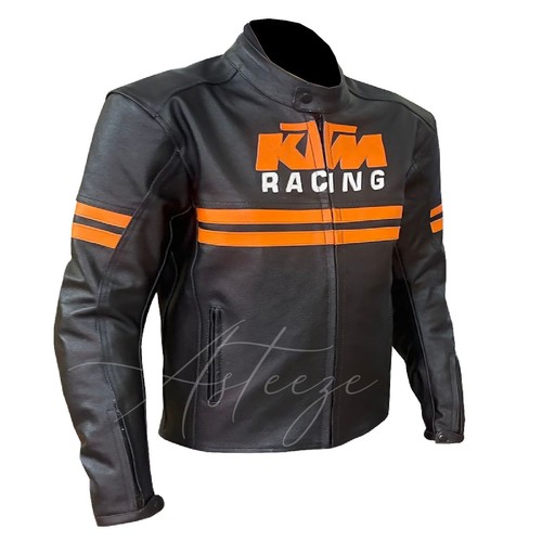 Mens motorcycle jacket armored leather, KTM Motorcycle Equipment - Picture 2 of 5