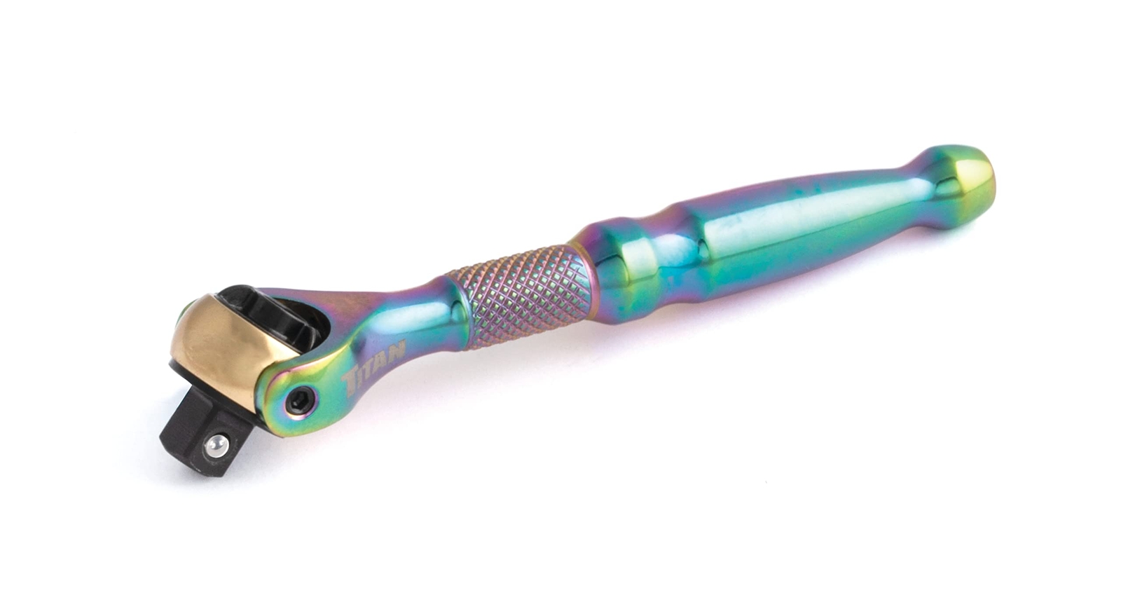 11326 1/4-Inch Drive x 4-Inch 90-Tooth Swivel Head Micro Ratchet - Titanium