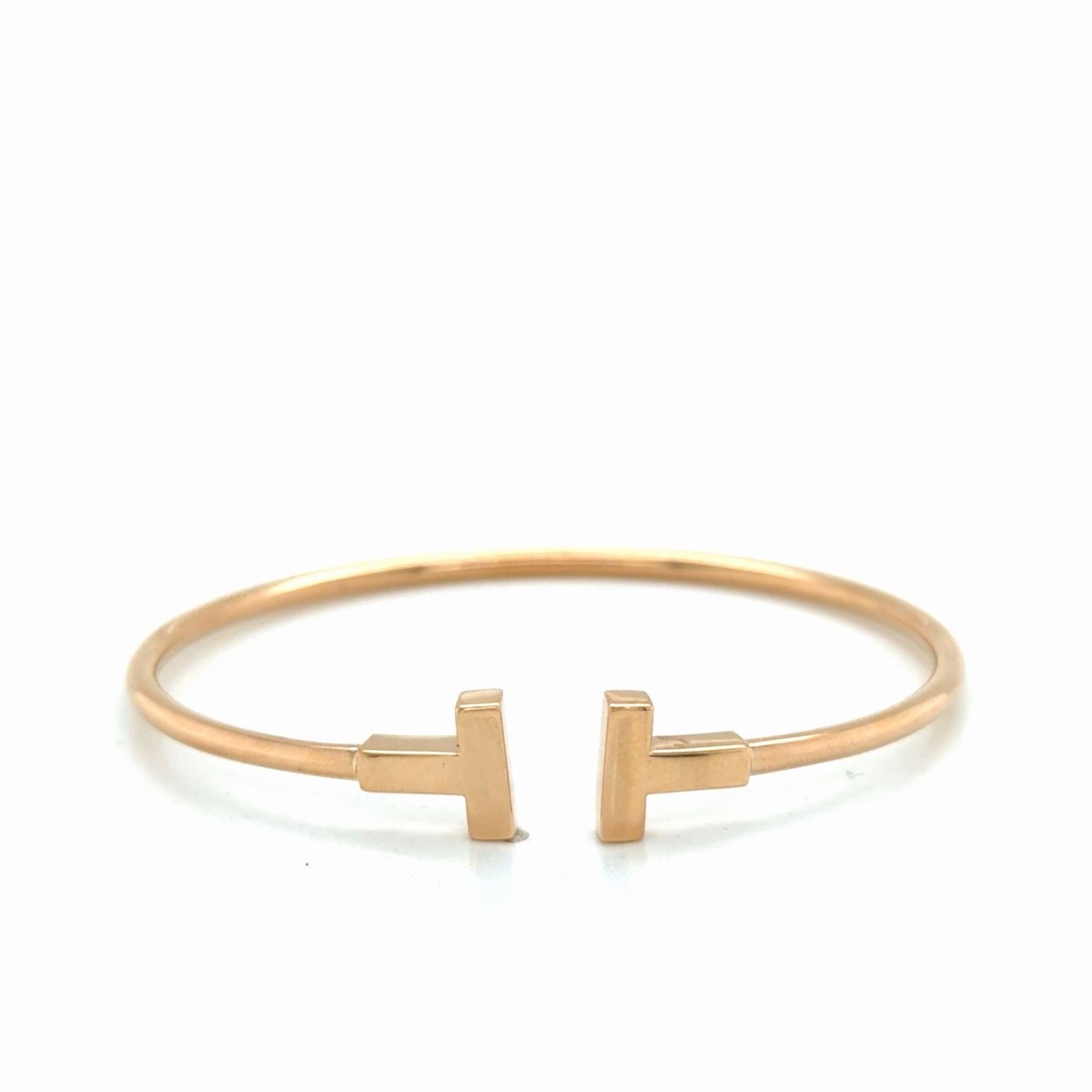 サ*ー様 Tiffany ブレスレット　18k Tiffany & Co. T Wire Bracelet 18k Rose Gold Size Medium 6.25 in | eBay