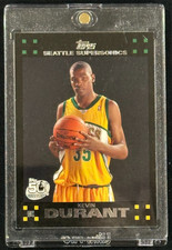 Kevin Durant 2007-08 Rookie Card - Topps Black RC Seattle SuperSonics #112. rookie card picture