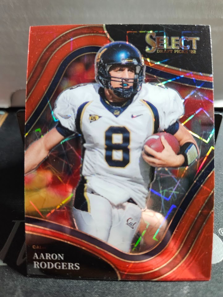 2022 Panini Select Draft Picks Football #126 Aaron Rodgers Red Lazer Prizm