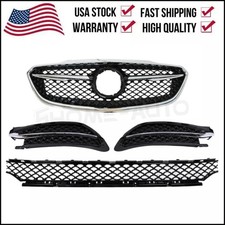 Front Upper Lower Grillefoglight Cover Set Fit Buick Lacrosse 2017-2019 Chrome
