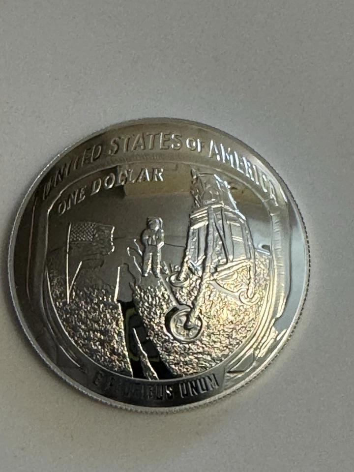 2019 Apollo 11 50th Anniversary Uncirculated Silver Dollar Coin W/ COA and OGP - Image 2 of 4