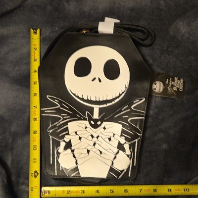 Bioworld Disney Nightmare Before Christmas Coffin Crossbody Bag Black White