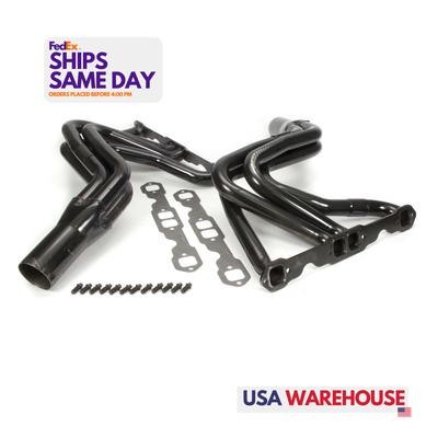 Schoenfeld 108, Pair of SBC Street Stock Headers 1-3/4 Steel Black Performance