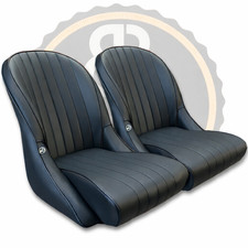Pair BB Vintage Classic Retro Car Bucket Seats Low Round Back KIT CAR / HOT ROD