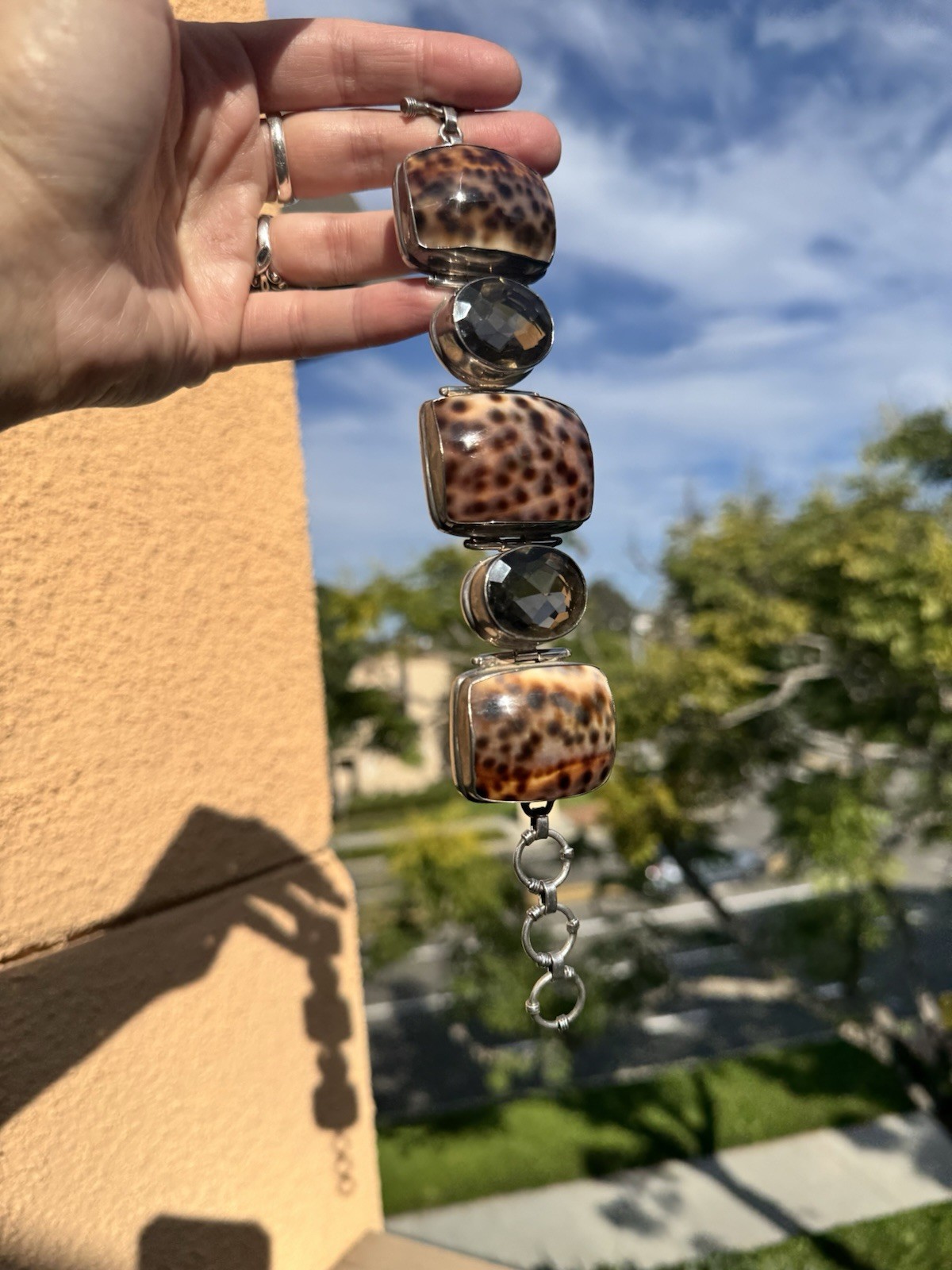 ❤️ 925 Sterling Silver Shell Toggle Bracelet Nati… - image 7