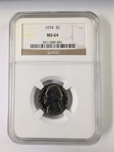 1974 Jefferson Nickel NGC MS64
