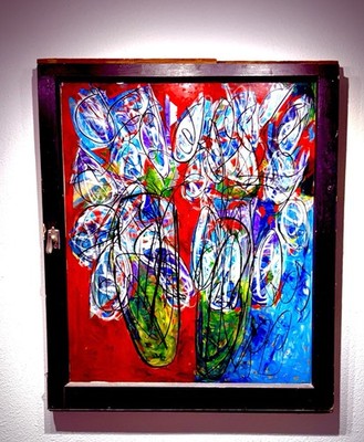 Contemporary  Modern Painting Art  Love Hurts  Original By Artist Ryan Berkland.