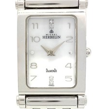 Michel Herbelin R.17048.2 Quartz Rectangular White Shell Seconds Hand Women