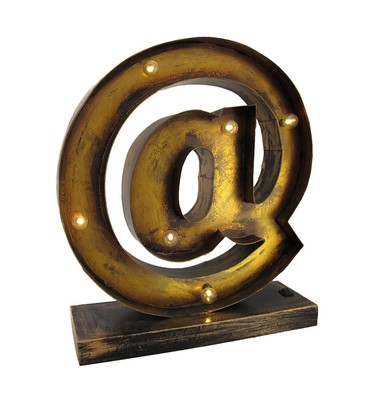 Scratch & Dent Rustic Finish LED Lighted @ Symbol Table Decor
