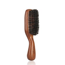 RAVEGO Hair Brush for Men- Slick Back - Boar Bristles Brown