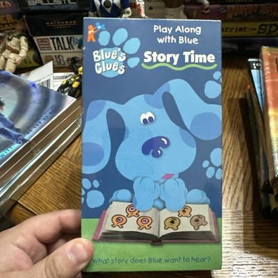 Blues Clues Story Time VHS 1998 Play Along Blue Nick Jr *Orange