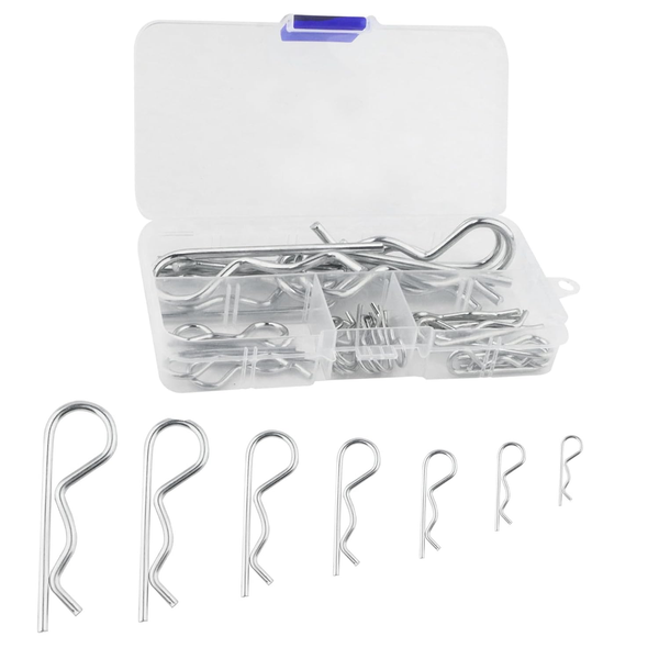 35 StüCk Verzinkter R Clips Splinte, Splinte Sortiment, 6 Modelle Splinte Set Si-image