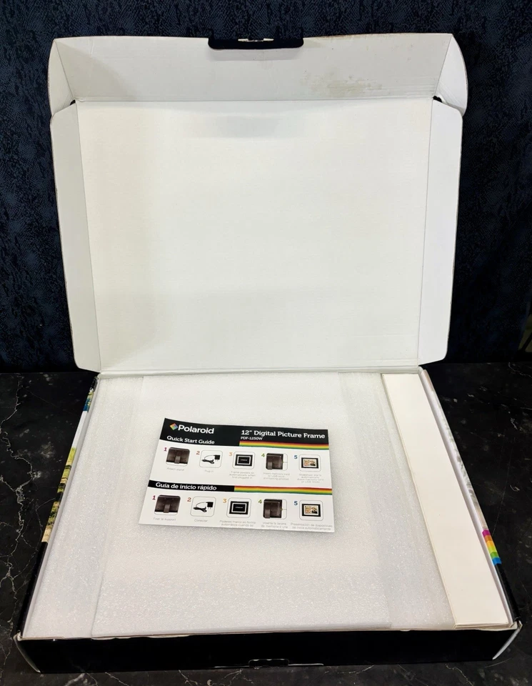 Polaroid 12” Digital Picture Frame PDF-1250W LED Screen, Slideshow, Clock - Image 3 of 4