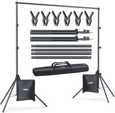 store Backdrop Stand Kit 10x7ft for Photography  Adjustable back drop holder fr