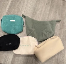 1 Lot Of 5 New Cosmetic Bags Various Brands