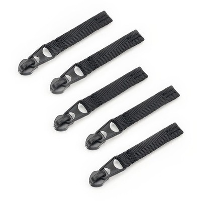 5 PCS 3 Zipper Replacement Pull Sliders Universal Nylon Teeth Repair Black