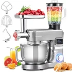 Stand Mixer 6Speed 6.5Qt 9-in-1 w/ Fermentation Timer Meat Grinder Juicer Slicer