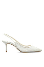 JIMMY CHOO Love 65mm Ivory Slingback Pumps New Authentic