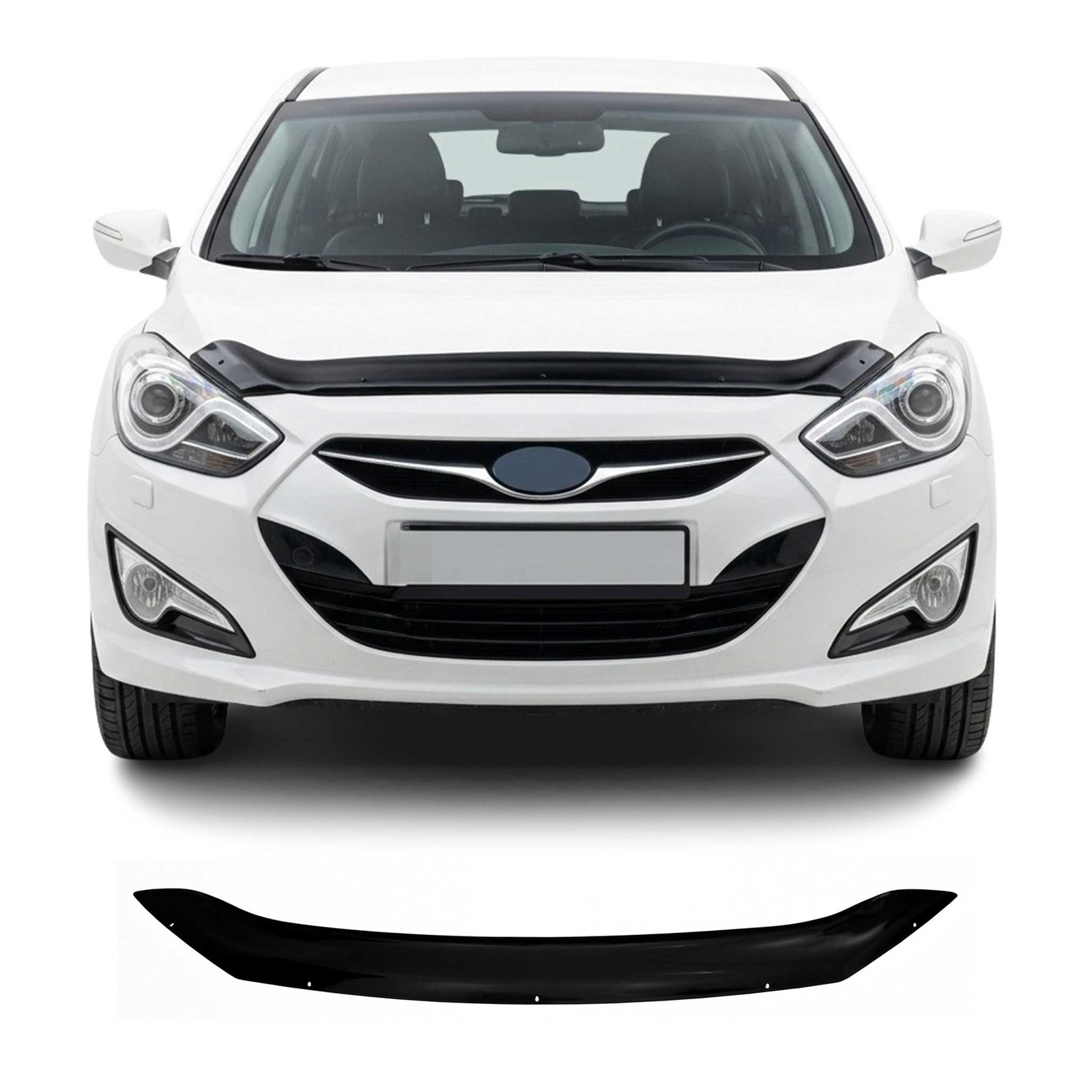 Déflecteur de capot acrylique noir haut de gamme pour Hyundai i40