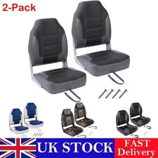2 Pack High Back Folding Captain Boat Seat Comfortable Universal Fishing Seat