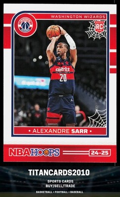 Alexandre Sarr 2024-25 Hoops Haunted Hoops Spiderwebs Rookie RC  Wizards
