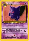 Pokémon TCG Gengar Fossil 20/62 80 Rare 1st Edition Regular Non-Holo LP