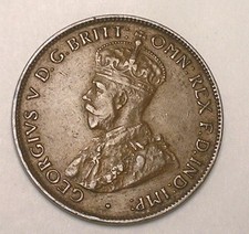 1934 Australia Australian Half 1/2 Penny King George V Coin VF+