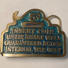 1979 Limited Edition Great American Buckle Co Insert Coin BELT BUCKLE  326 Vtg