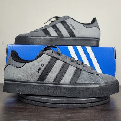 Adidas Campus Vulc Athletic Sneaker Casual Shoes Gray Black JQ6359 Men's Sz 7.5