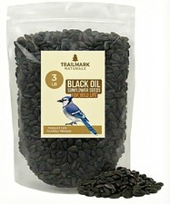 - 3 LB Black Oil Sunflower Seeds for Birds Premium Wildlife Bird Food G...