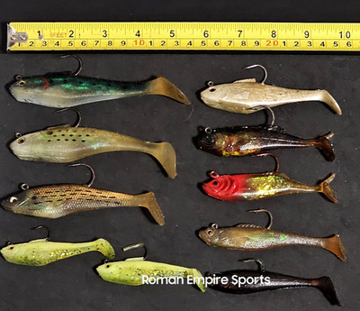Salt Water / Fresh Water - Assorted Rubber Swim Bait /Fishing Lures 10 pc Set