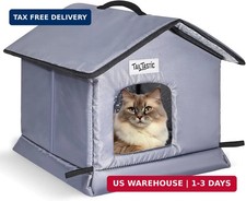 Outdoor Cat House Weatherproof  Insulated for Winter - Upgraded Seamless Bottom