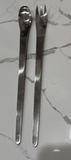 ARNE JACOBSEN A Michelsen Salad Serving Set Long Fork & Spoon Stainless Denmark ARNE JACOBSEN A Michelsen Salad Serving Set Long Fork & Spoon Stainless Denmark - Image 1