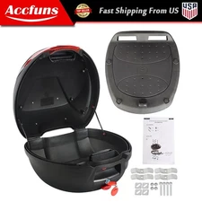 32L Motorcycle Tour Tail Box Top Lock Scooter Trunk Luggage Storage Carrier Case