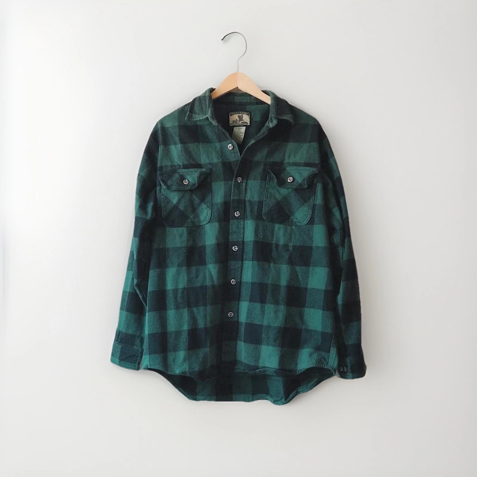 Field Stream Heavy Flannel Shirt Men's LT Green Buffalo Plaid Gorpcore
Opens in a new window or tab