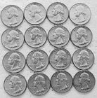 1964 Washington Silver Quarters Denver  Mint LOT OF 16  (a)