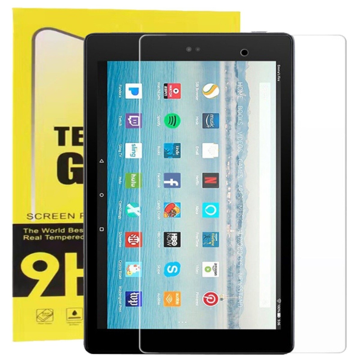 Leather Folio Case For Amazon Fire HD 10 (2023/2021) - With Free Screen Protector