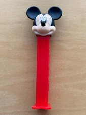 🎀 PEZ Spender mit Fuß / Mickey Mouse / DISNEY Mickey and Friends / rot / leer