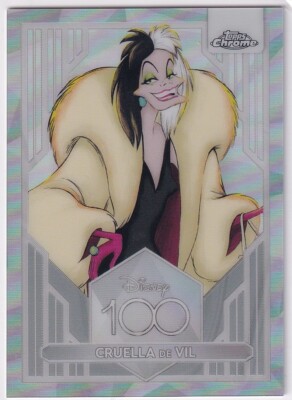 Topps Disney Chrome 100 Karte Nr. 90 Cruella De Vil Refractor