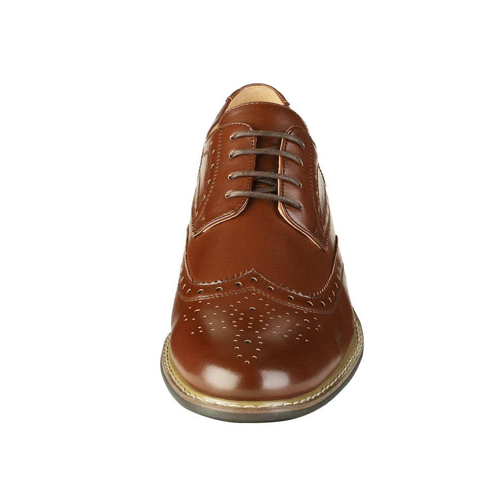 Мужские туфли классический бизнес официальный Оксфорд Wingtip шнурует вверх туфли размер США - Изображение 3 из 4