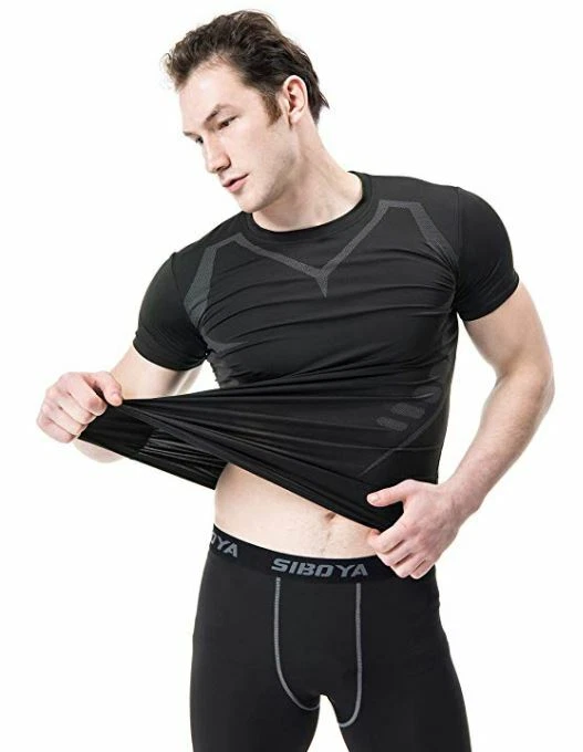 NWOT Men's Compression T-Shirt 2 Pack Baselayer Cool Dry Tops 2XL Black - Image 4 of 4