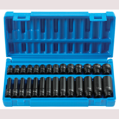 Grey Pneumatic 9728M 1/4'' Dr. 28 pc. Std. & Deep Length Metric Master Set