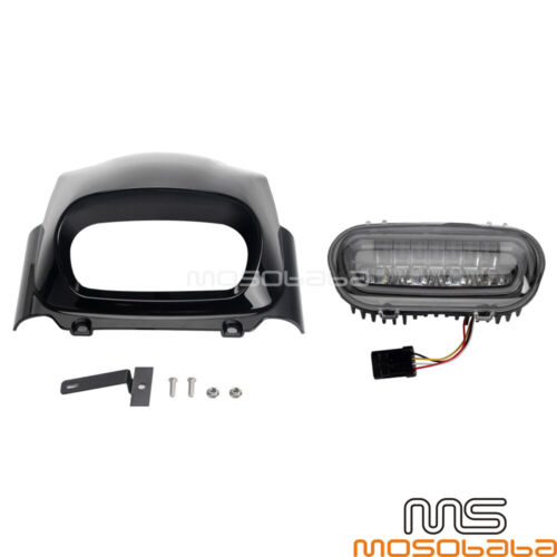 Carenado negro con faro LED DRL de 9,8"" para Harley Fat Bob FXFB FXFBS 2018-2022 - Imagen 4 de 12