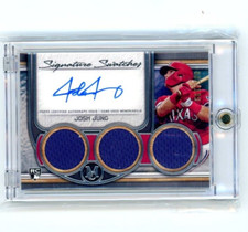 Josh Jung 2023 Topps Museum Signature Swatches triple relic autograph RC #d /199