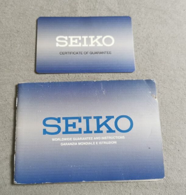 Seiko Vintage instruction booklet automatic watches - warranty card blank 1997