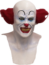 Ghoulish Productions Scary Clown Latex Face Mask Horror Halloween Cosplay