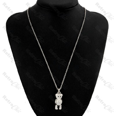 Fully Iced Out Teddy Pendant 925 Sterling Silver - 38 X 28 Mm | TOP JEWELLERY - View #2